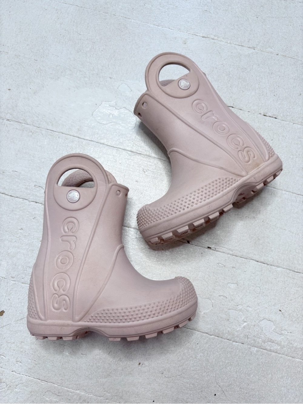Crocs Kids Handle It Rain Boots Light Pink Size 6